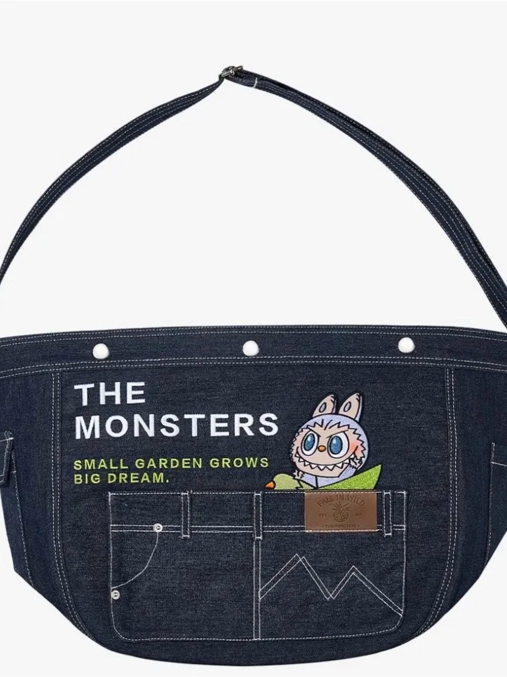 Pop Mart LABUBU - The Monsters Denim Messenger Bag